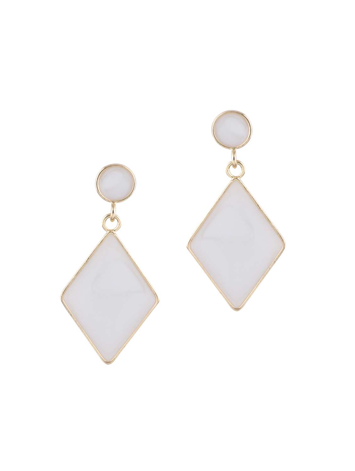 white metal drop earring - 16979425 - Standard Image - 3