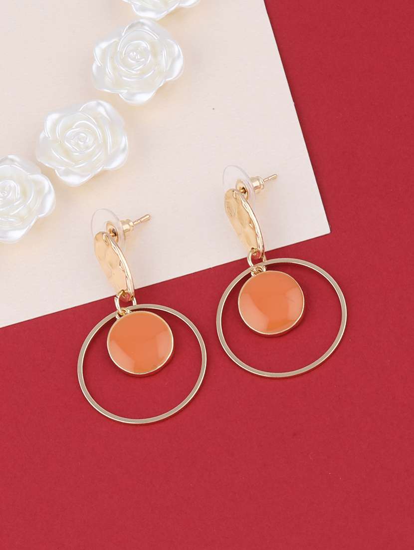 gold metal drop earring