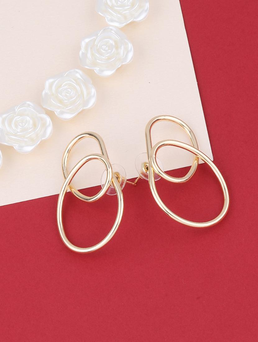 gold metal studs earring - 16979433 -  Zoom Image - 0