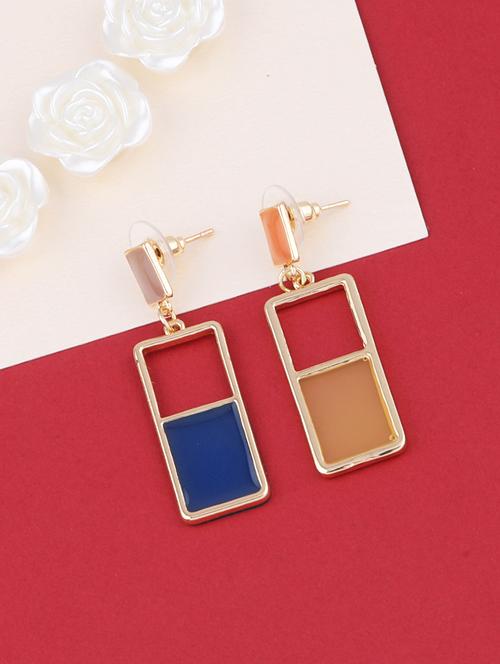 multi colored metal drop earring - 16979446 -  Standard Image - 0