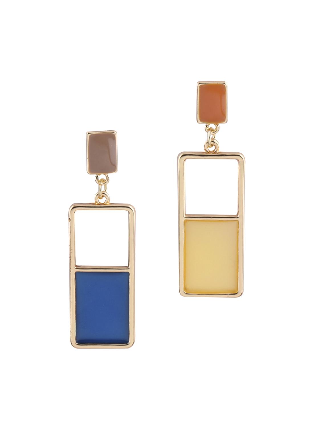 multi colored metal drop earring - 16979446 - Standard Image - 3