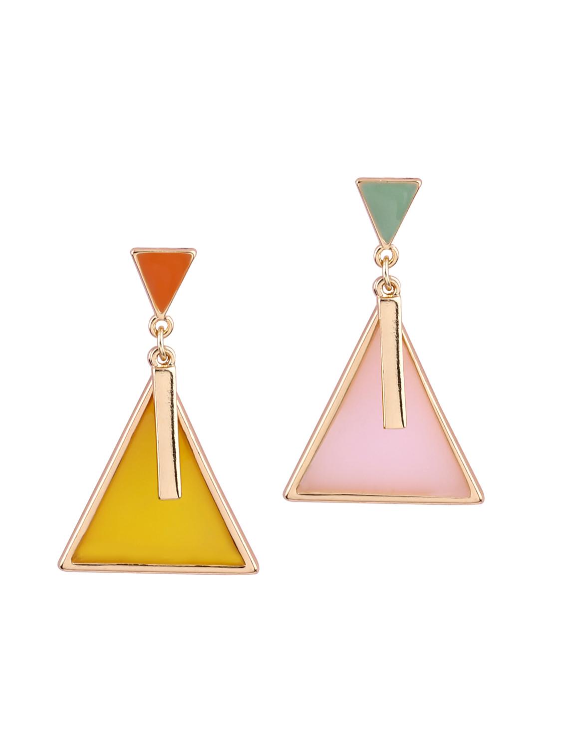 multi colored metal drop earring - 16979447 - Standard Image - 3