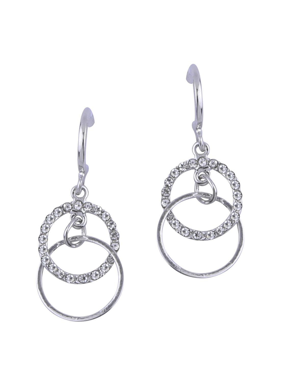 silver metal drop earring - 16979633 - Standard Image - 3