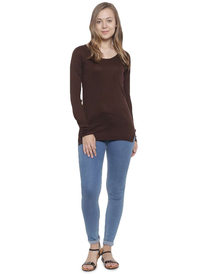 round neck knitted top - 16979833 - Standard Image - 3