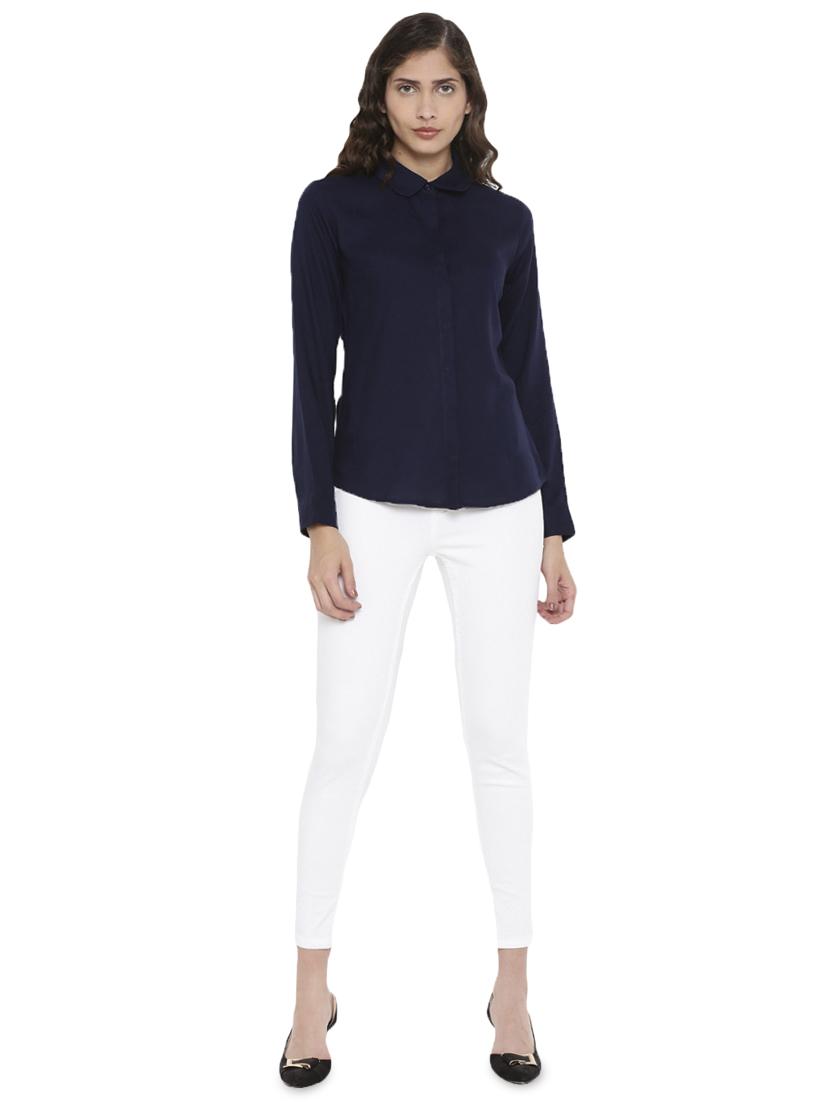 concealed placket solid shirt - 16979844 - Standard Image - 3