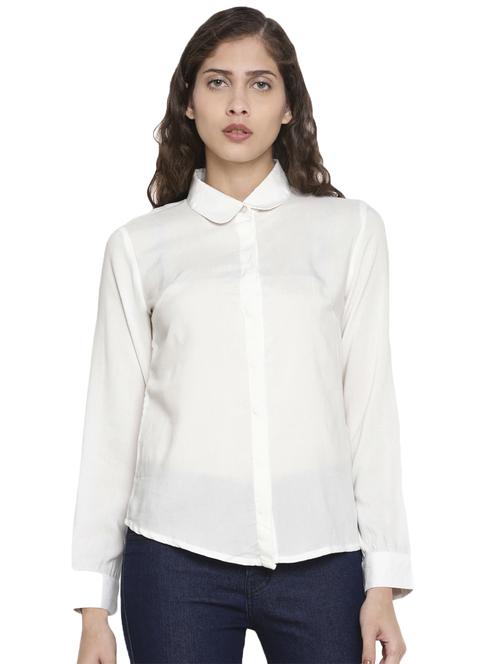 concealed placket solid shirt - 16979845 - Standard Image - 0