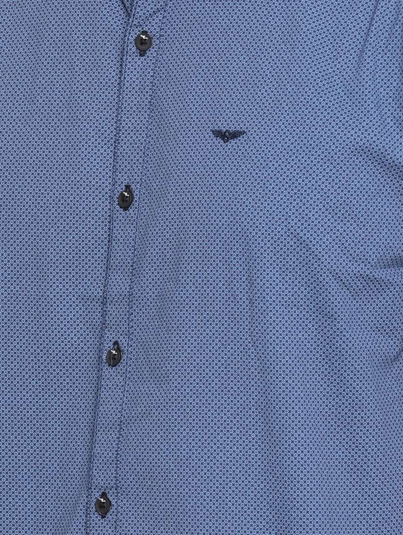 mens micro print casual shirt - 16980144 -  Standard Image - 3