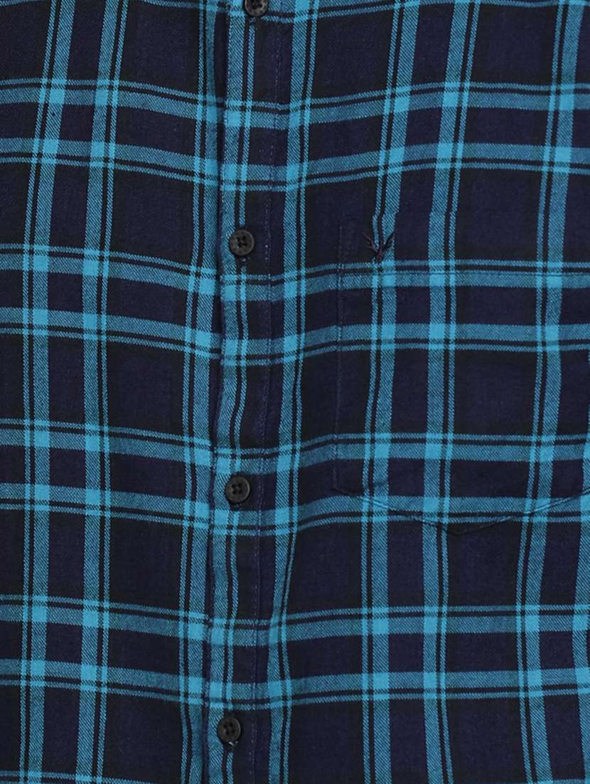 mens checks casual shirt - 16980181 - Standard Image - 3