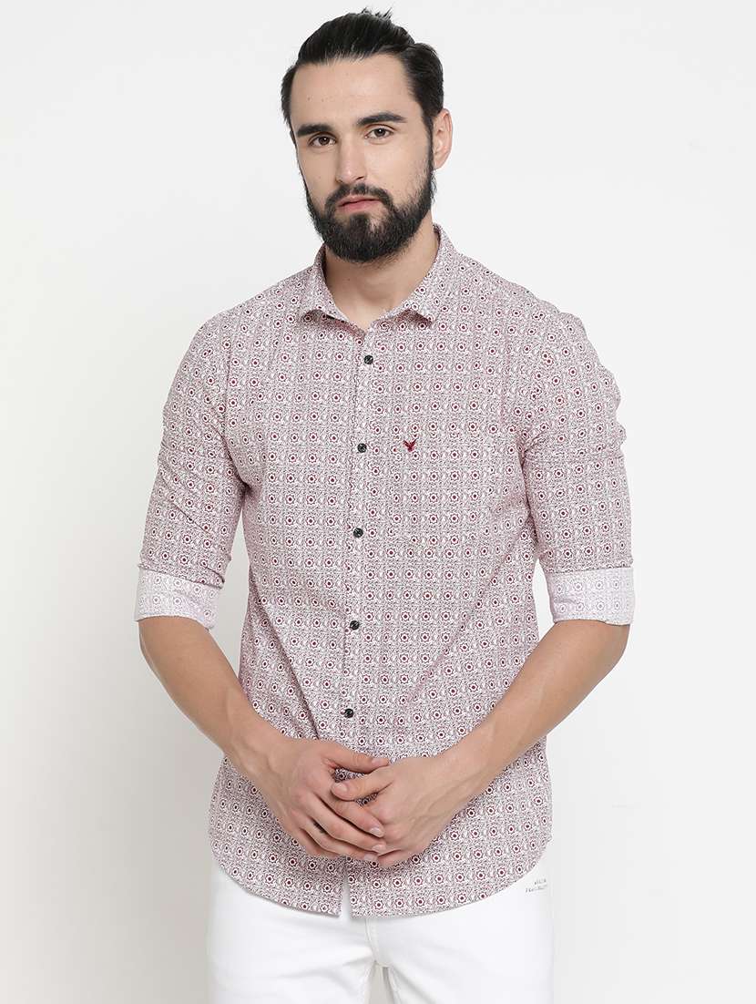 mens geometric casual shirt