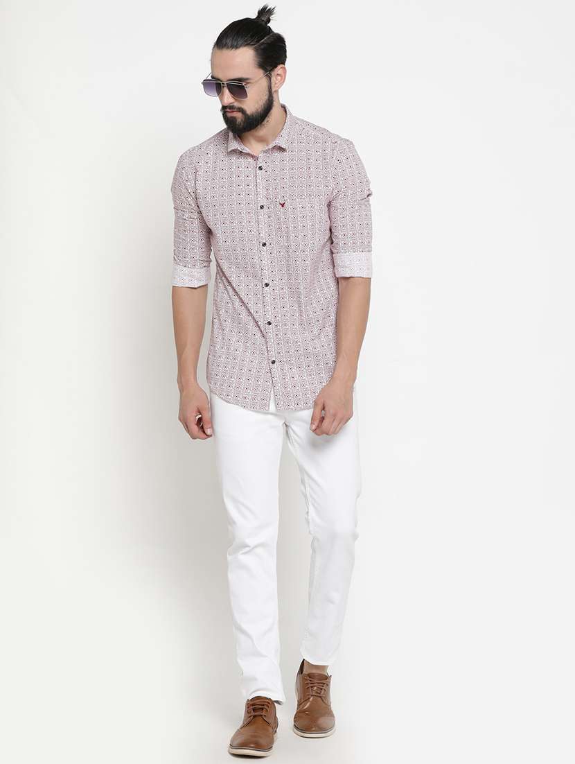 mens geometric casual shirt - 16980219 -  Standard Image - 3