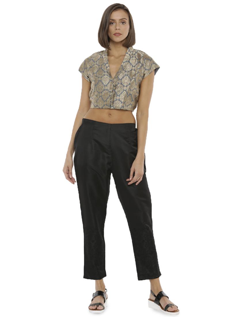 mid rise ikat trouser - 16980336 - Standard Image - 3