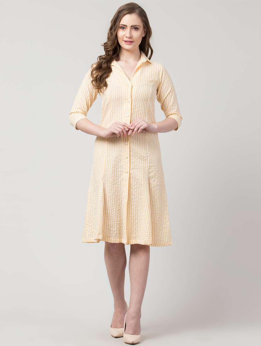 striped a-line dress 