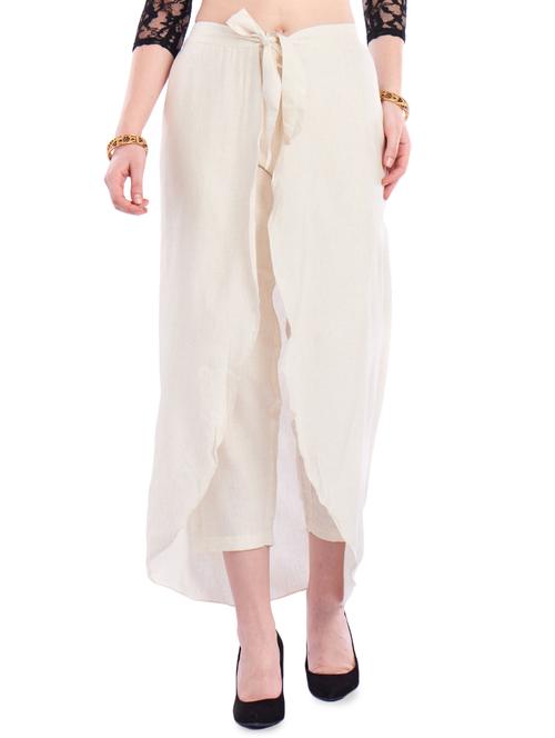 tie front wrap trouser - 16981285 - Standard Image - 0