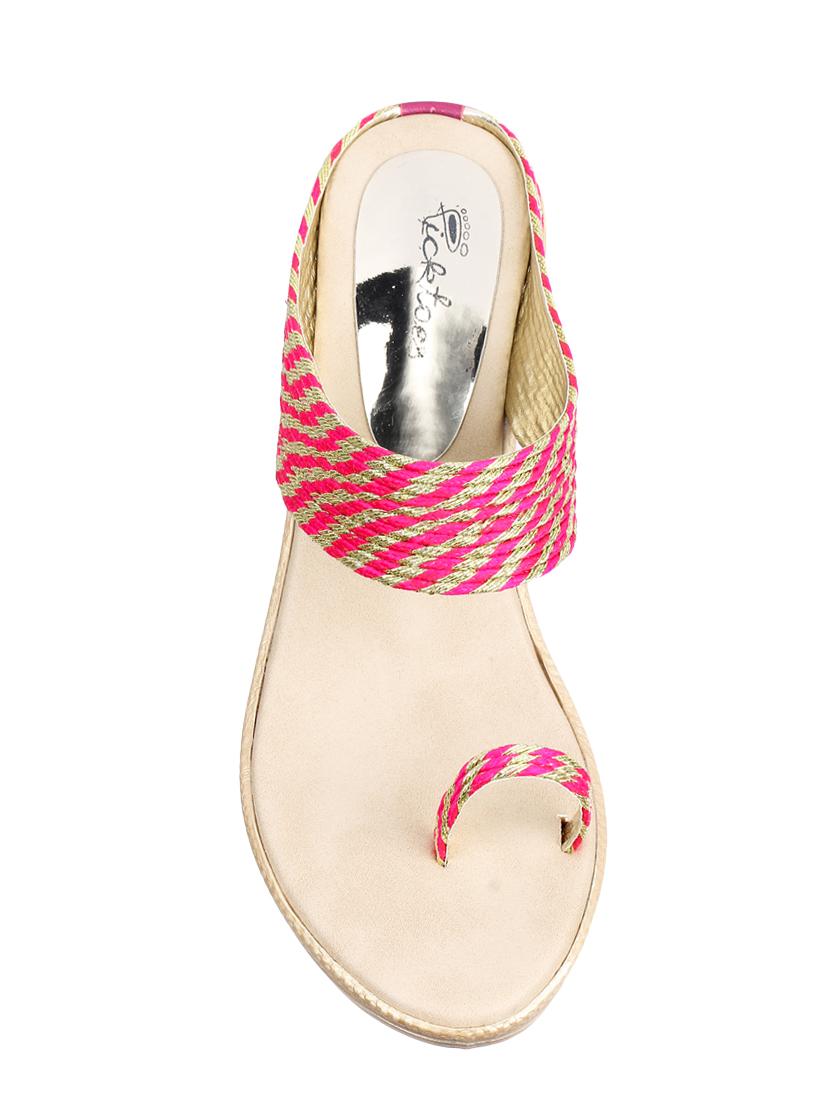 pink one toe wedges - 16981331 - Standard Image - 3