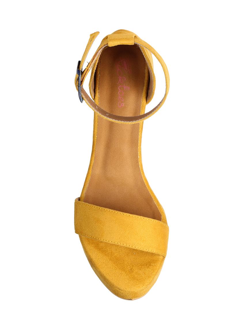 yellow ankle strap sandals - 16981334 - Standard Image - 3