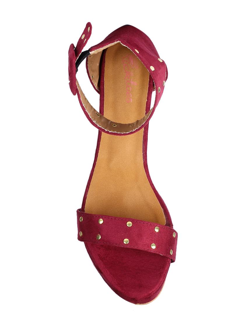 maroon closed back sandals - 16981351 - Standard Image - 3