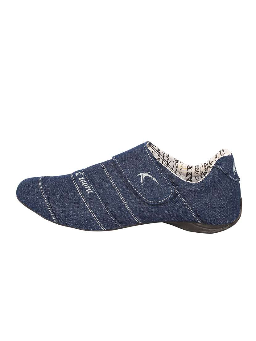 navy fabric slip on shoes
