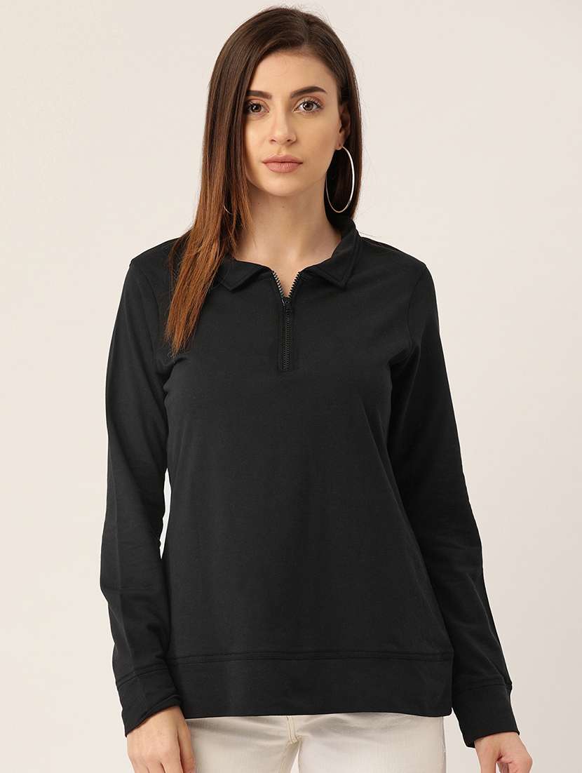 women's plain polo neck t-shirt