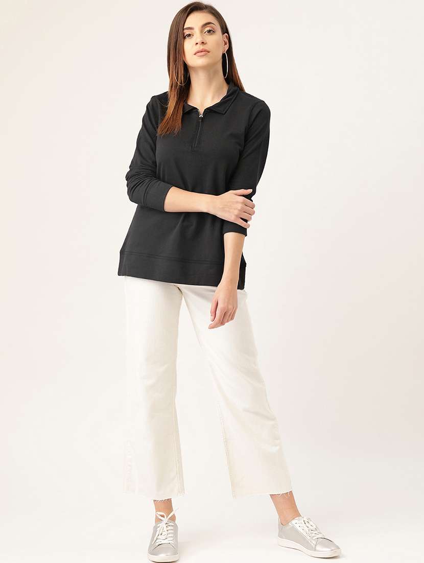 women's plain polo neck t-shirt - 16982141 -  Standard Image - 3