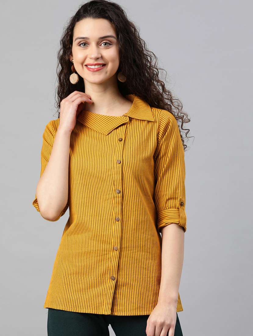 button up striped top