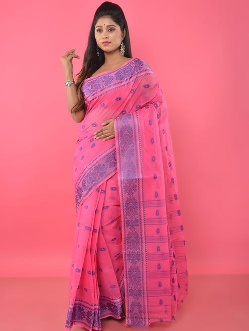 self design tant saree - 16985931 -  Standard Image - 0