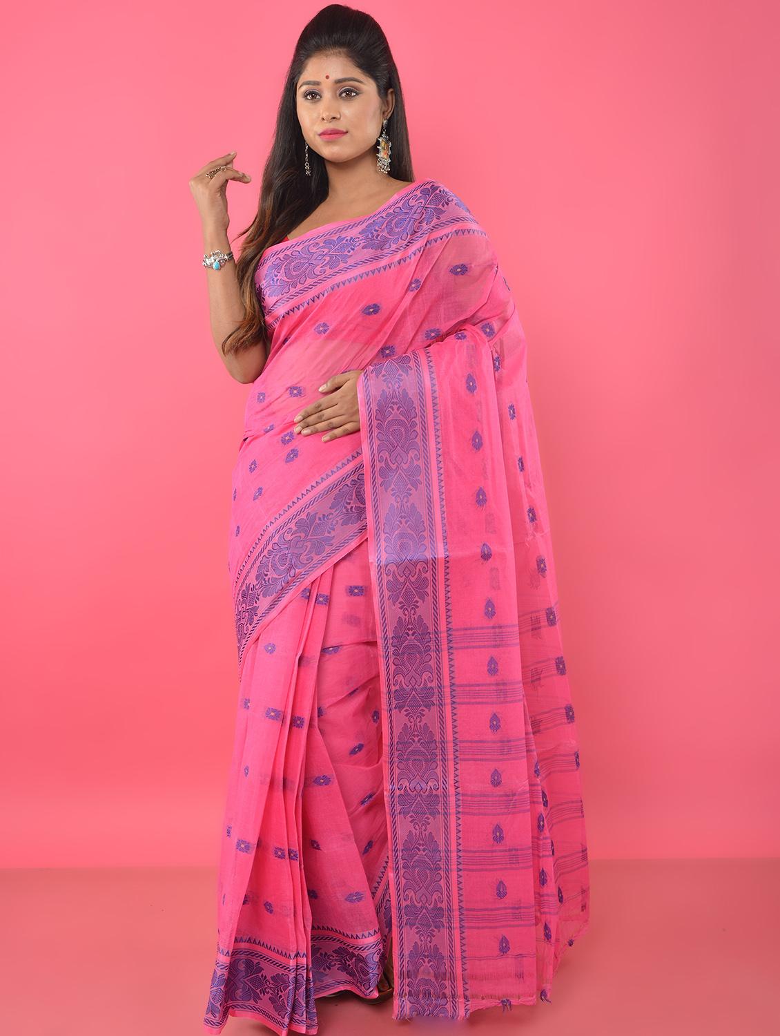 self design tant saree - 16985931 -  Zoom Image - 0