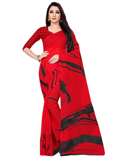 tie & die printed saree with blouse - 16988363 - Standard Image - 0