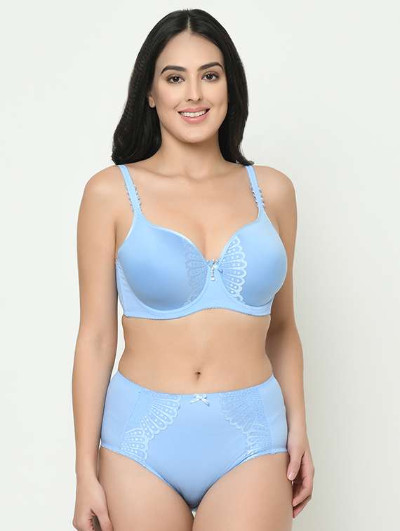 bow patch bra with panty set 