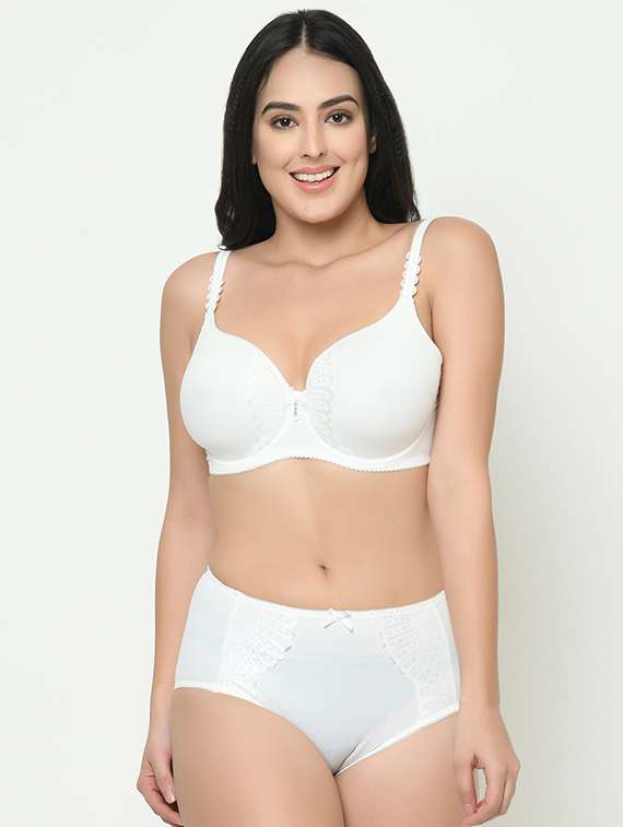 bow patch bra with panty set 