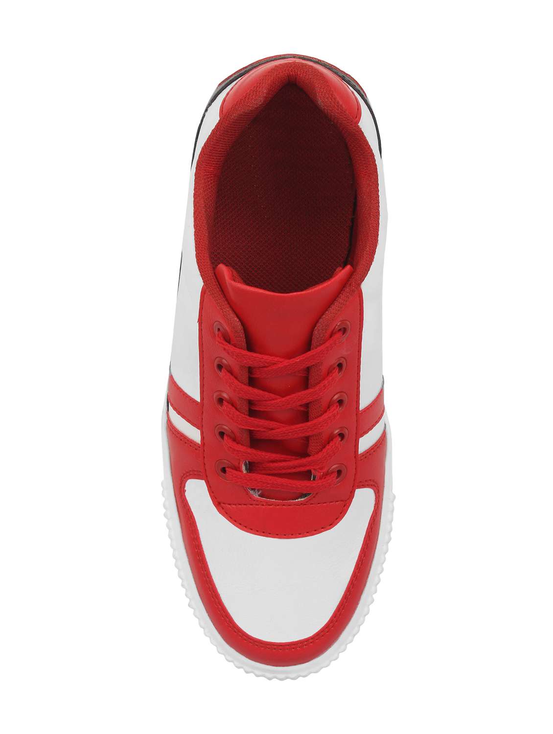red synthetic lace up shoes - 16988904 -  Standard Image - 3