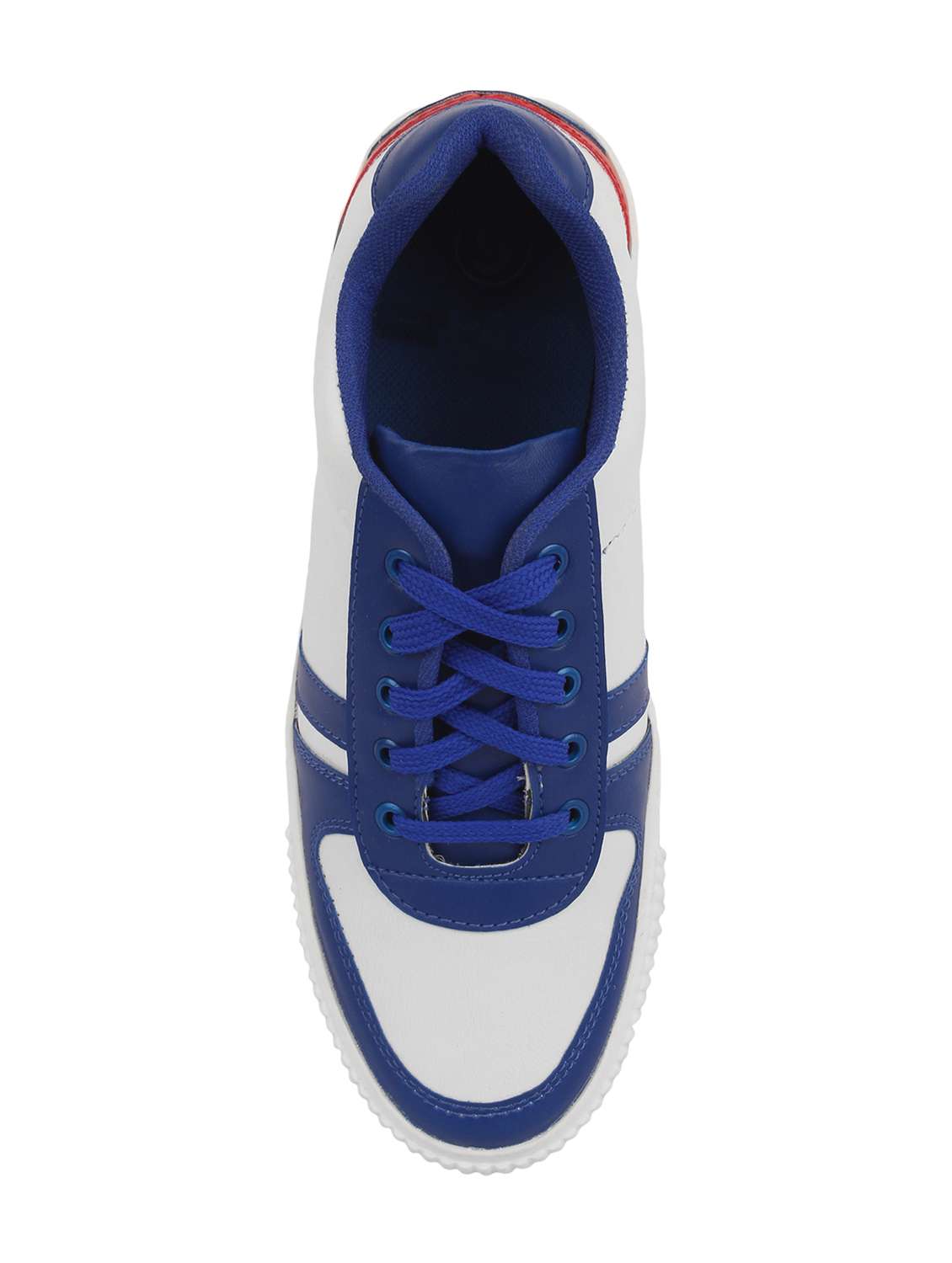 blue synthetic lace up shoes - 16988905 -  Standard Image - 3