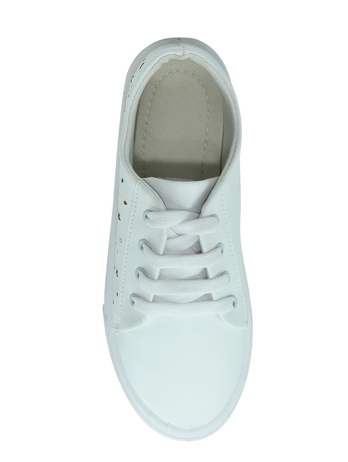 white lace up sneaker - 16989236 - Standard Image - 3