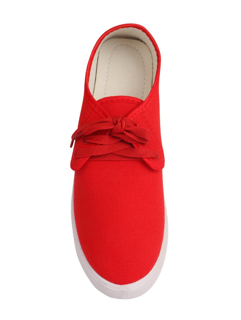 red canvas sport shoes - 16989316 - Standard Image - 3