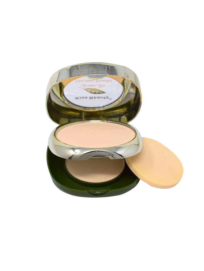 kiss beauty green tea compact powder 9025, beige, 25g