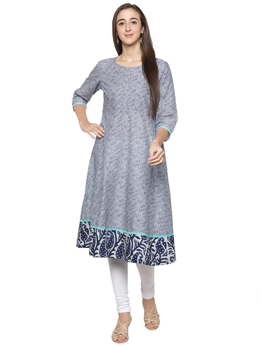 printed a-line kurta - 16989978 - Zoom Image - 0