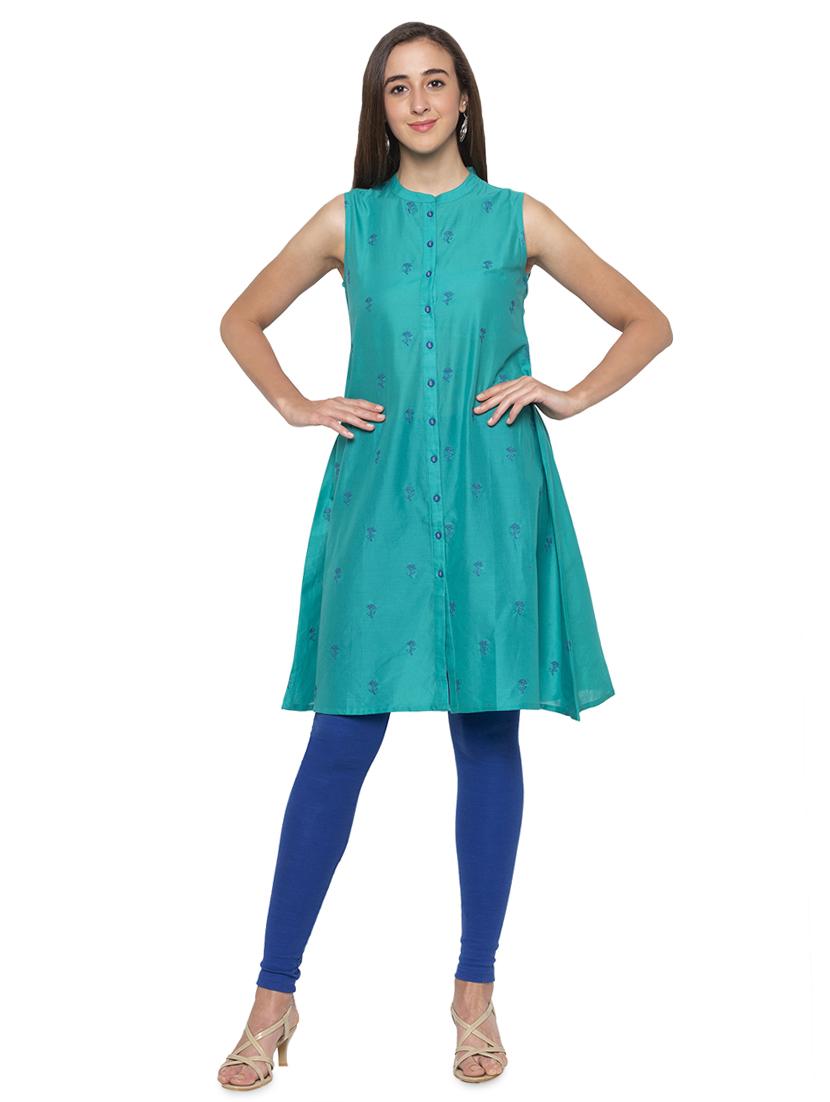 embroidered a-line kurta  - 16989984 -  Zoom Image - 0