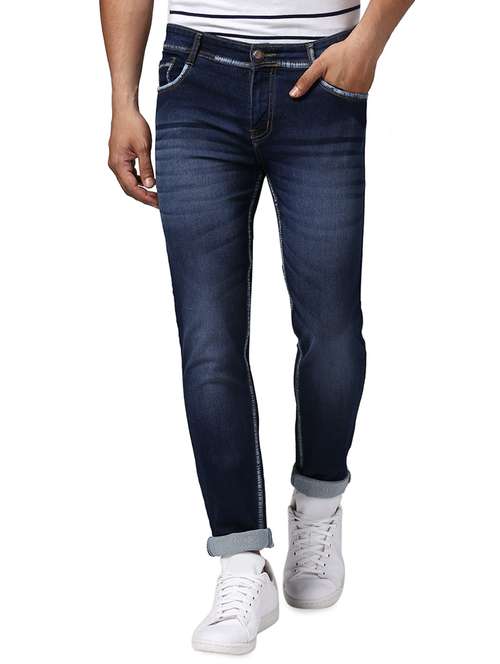 mens slim fit plain jeans - 16990428 - Standard Image - 0
