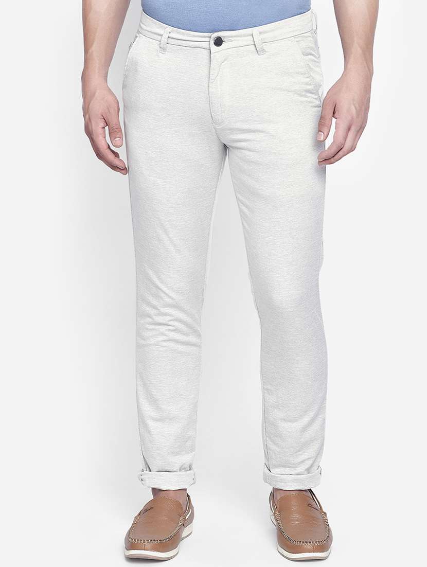 grey solid chinos 