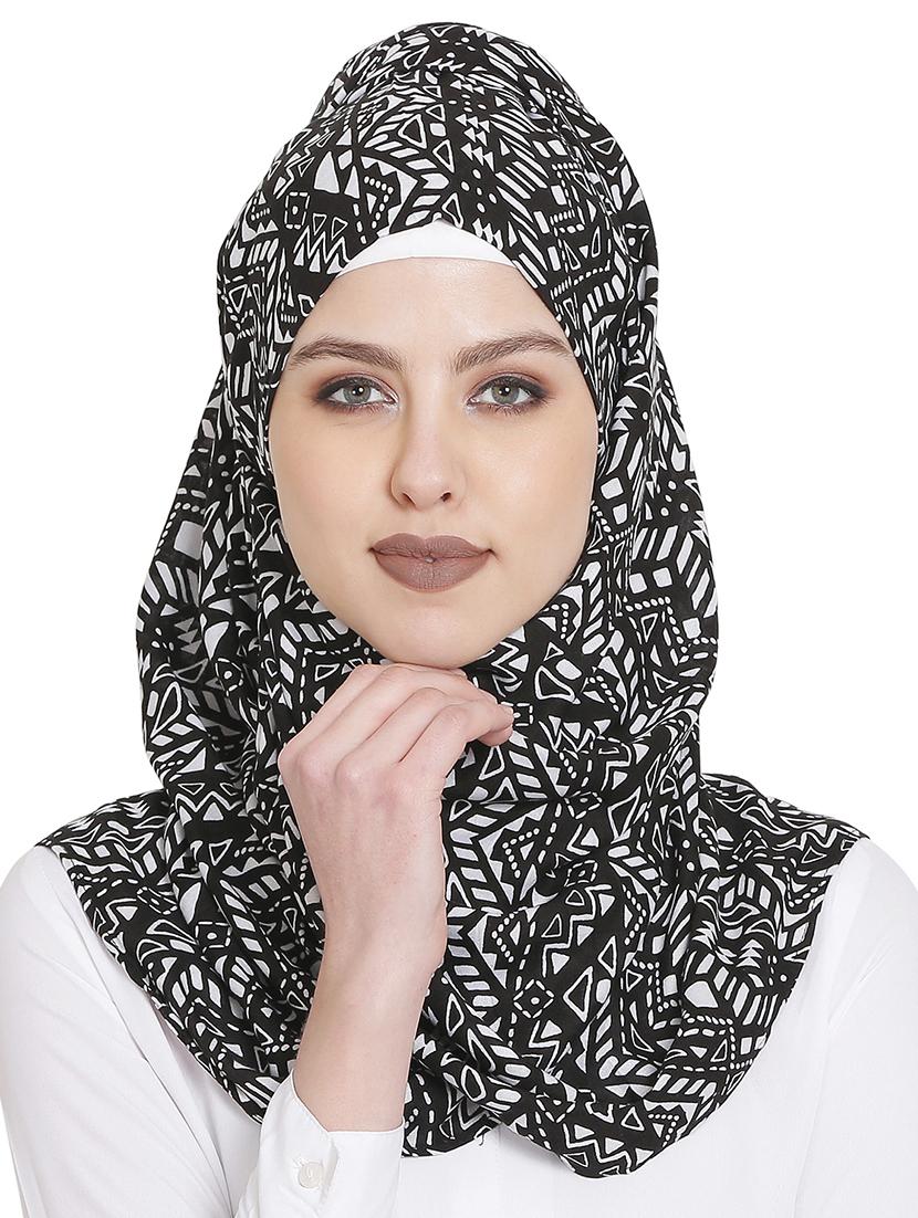 black rayon scarf - 16991728 -  Zoom Image - 0