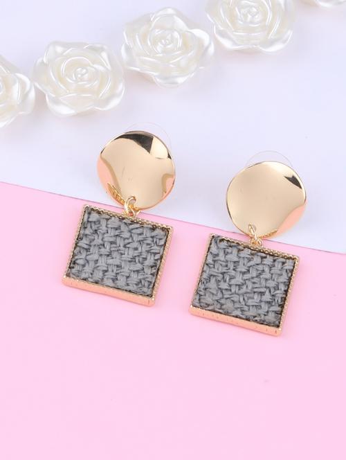 grey metal drop earring - 16991836 -  Standard Image - 0