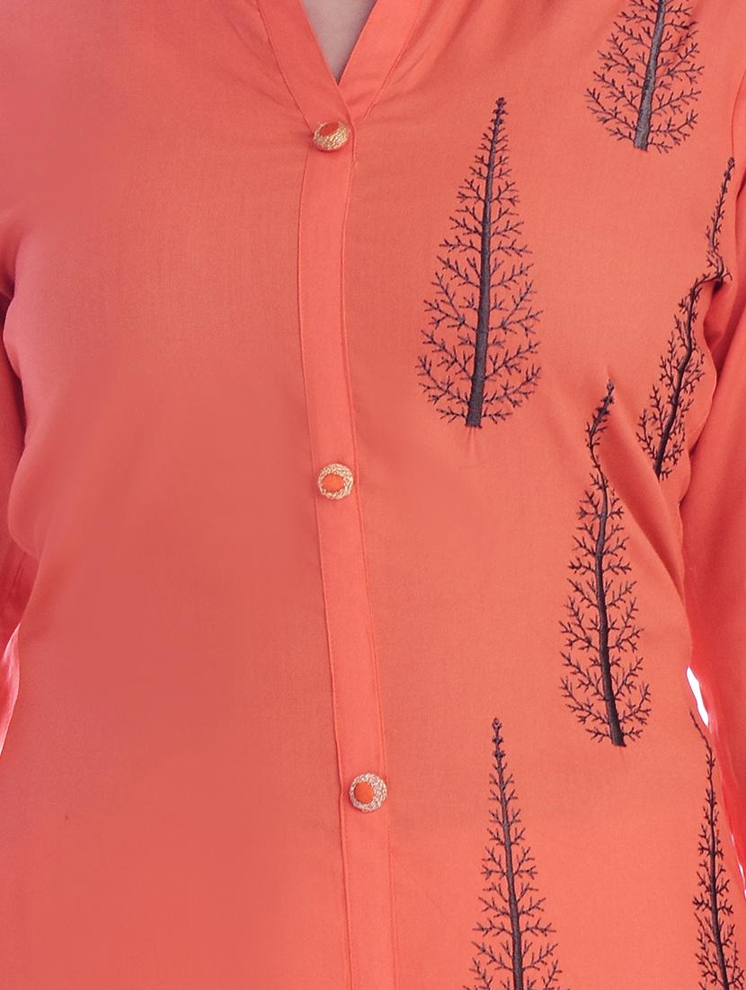 embroidered straight kurta - 16993488 - Standard Image - 3