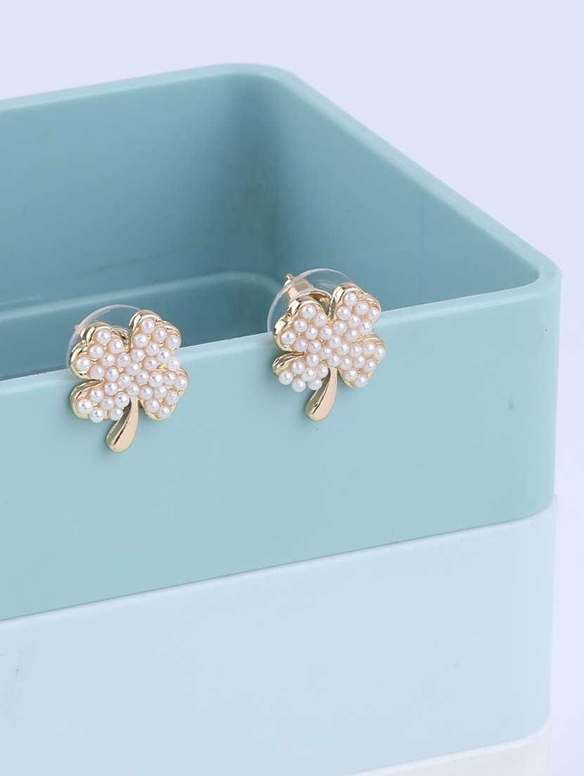 gold metal studs earring