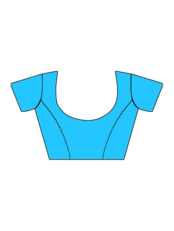women's quirky light blue colored saree with blouse - 16994490 - Standard Image - 3