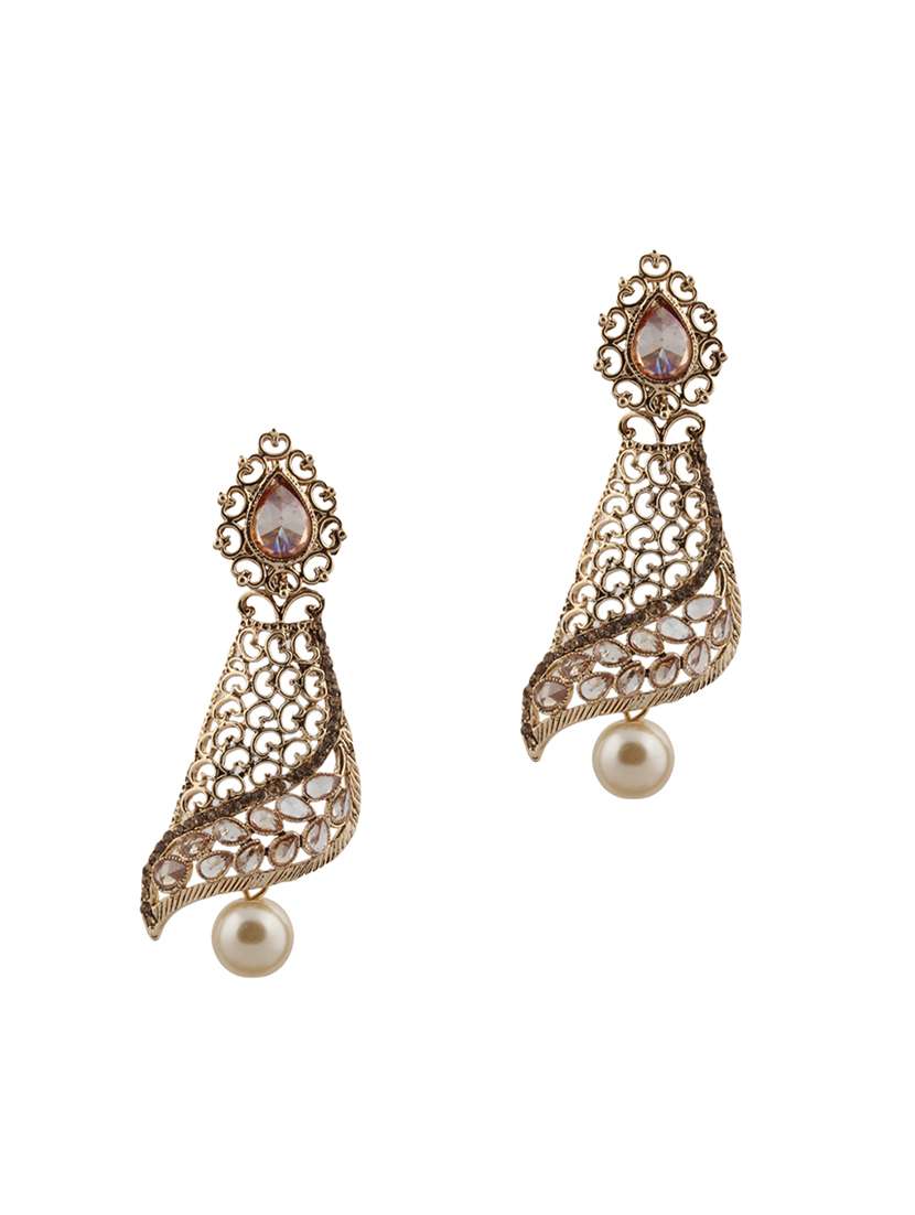 gold brass drop earring