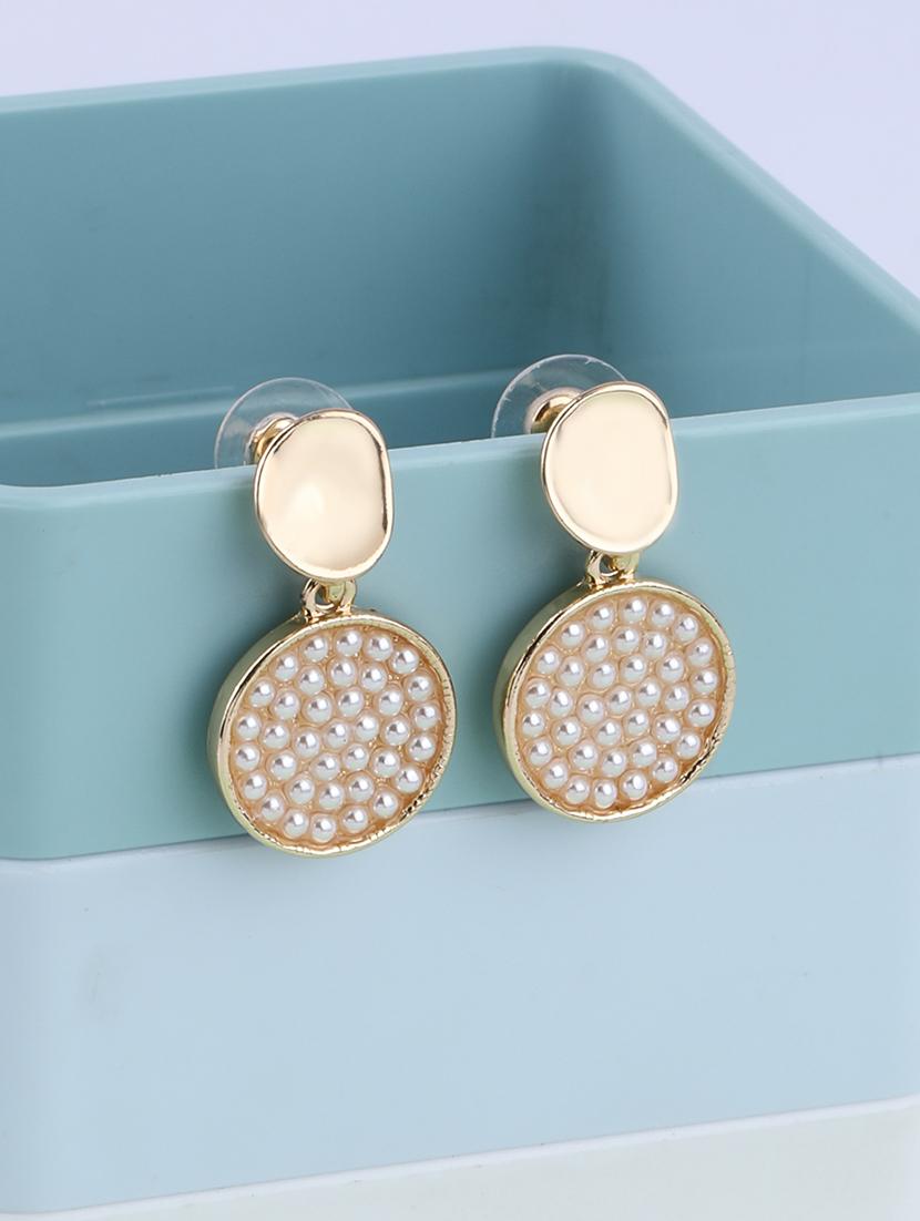 gold metal drop earring - 16995650 -  Zoom Image - 0