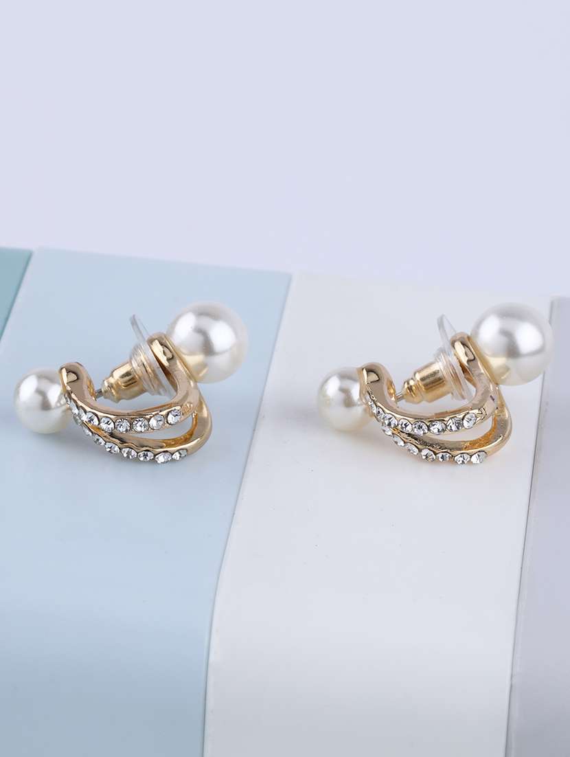 gold metal studs earring