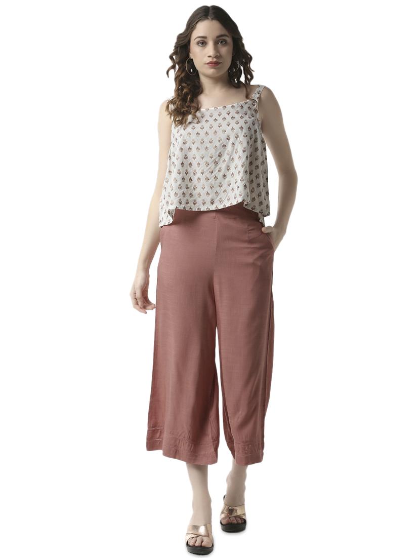 high rise solid palazzo - 16995769 - Standard Image - 3