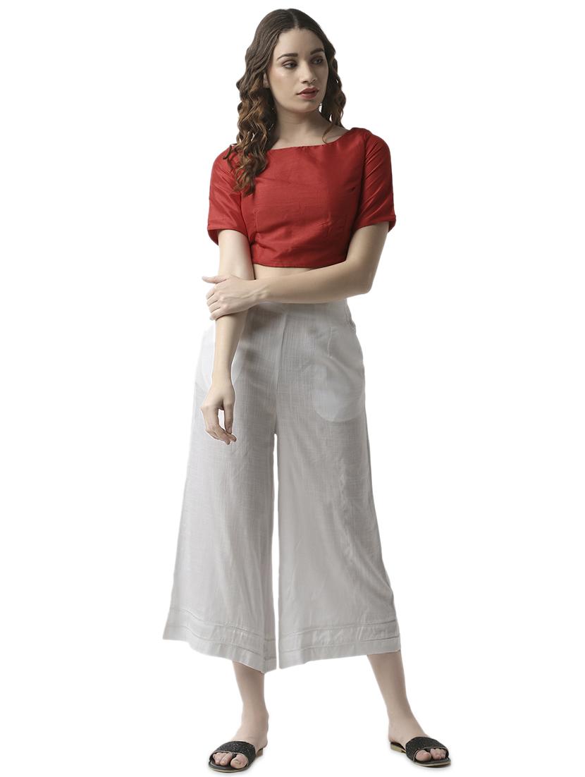 high rise solid palazzo - 16995770 - Standard Image - 3
