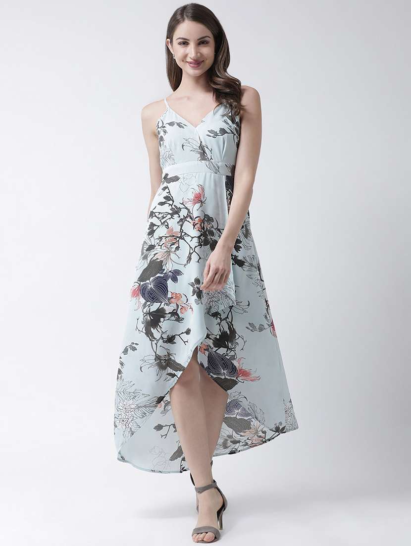 purist blue floral asymmetric dress 