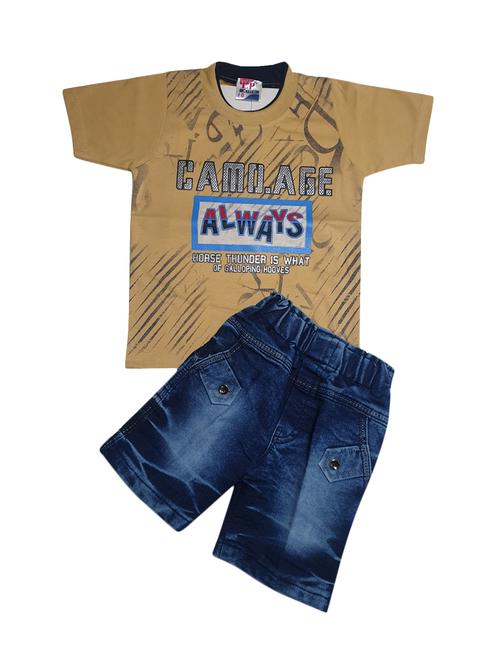 brown cotton shorts set twin sets - 16996913 - Standard Image - 0